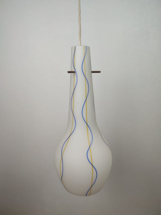 Candeeiro Pendente estilo Stilnovo em Vidro de Murano – Anos 1960/1970