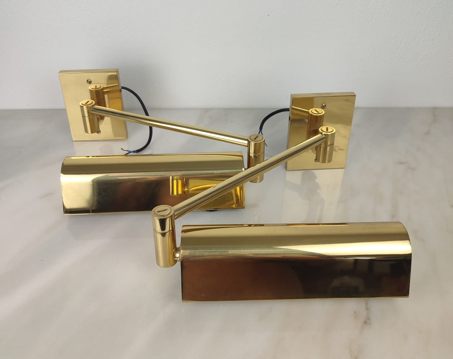 Par de Arandelas Retráteis Hansen - Metalarte 1970's