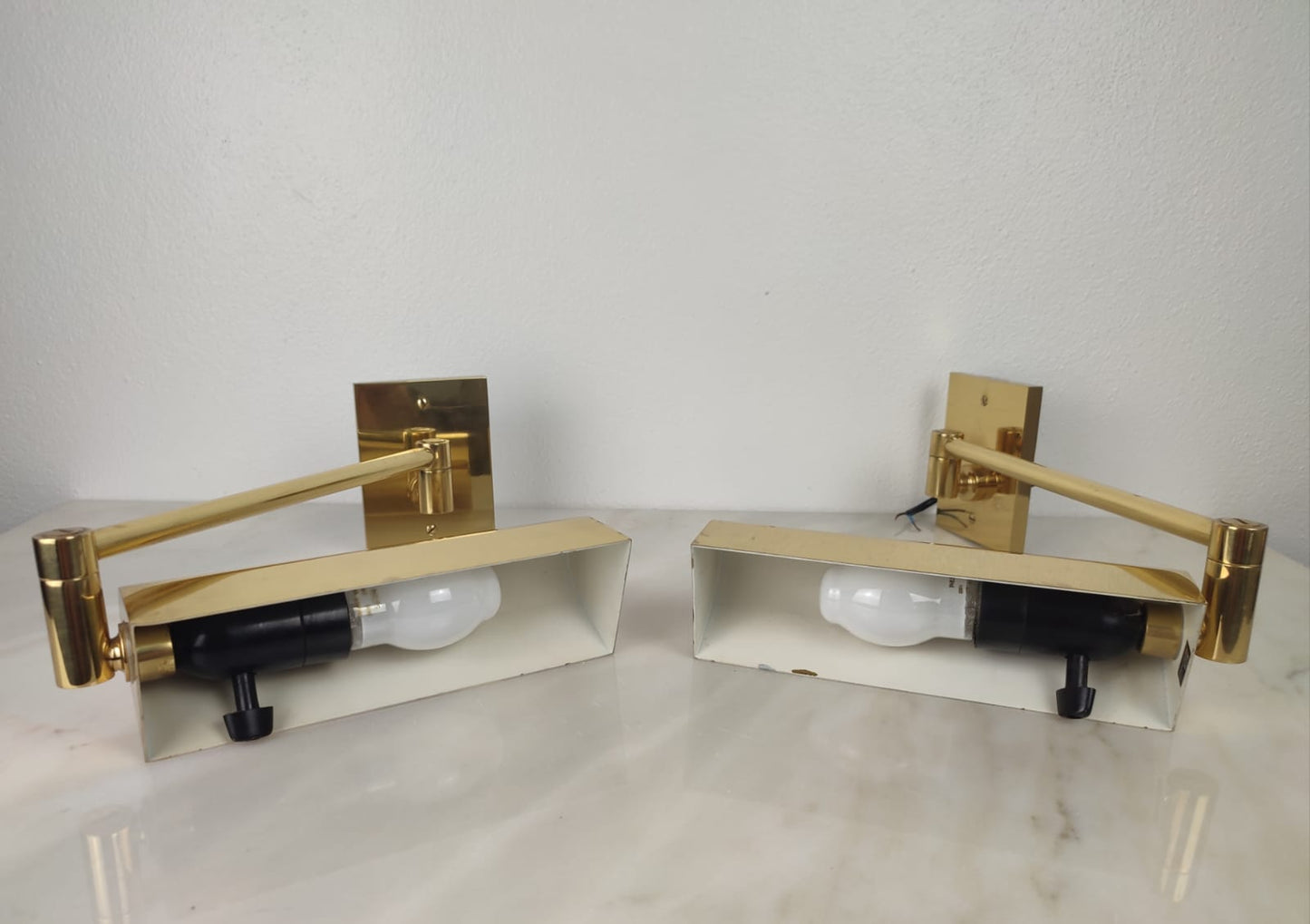 Par de Arandelas Retráteis Hansen - Metalarte 1970's