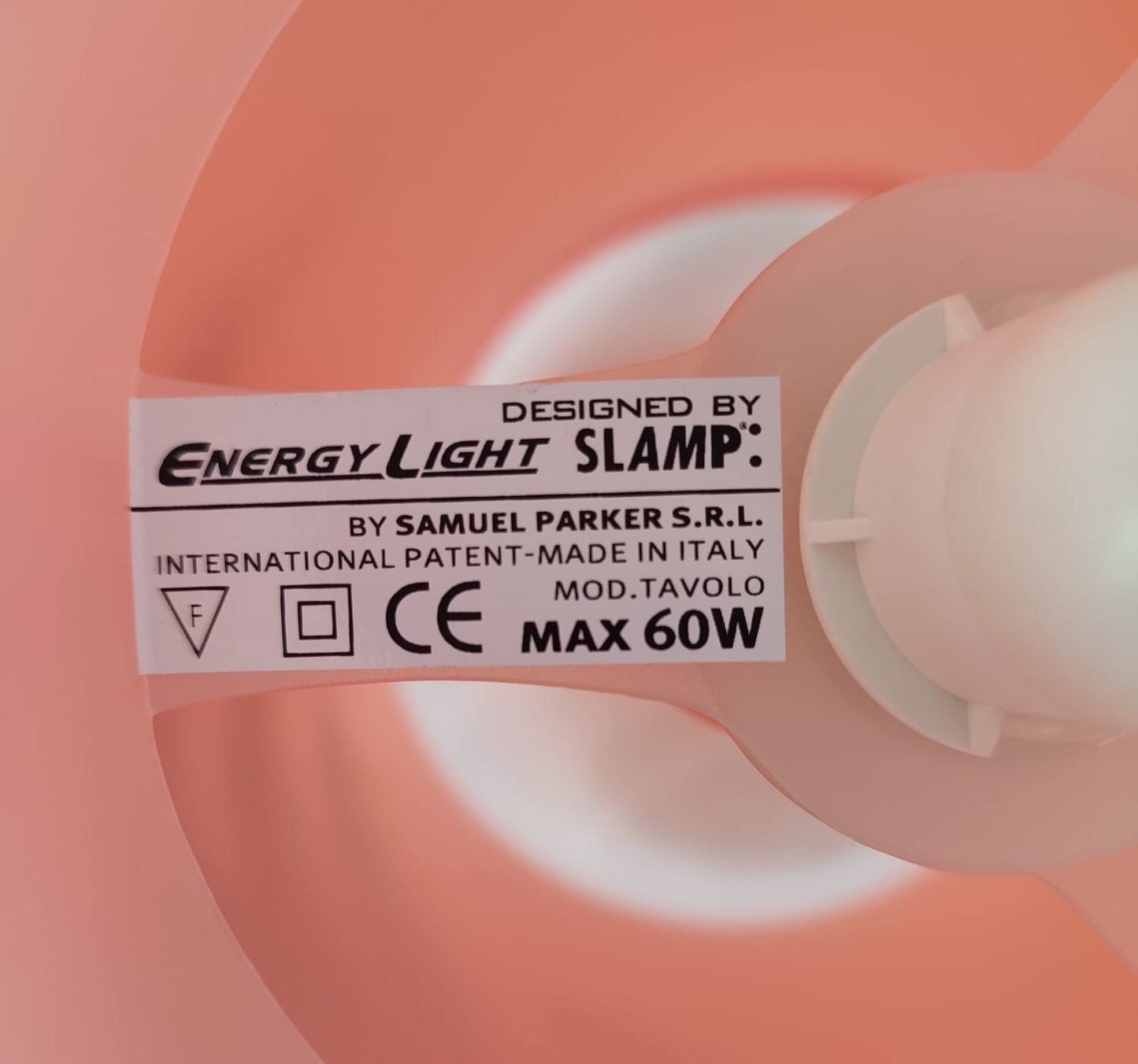 Candeeiro de mesa "Energy Light" desenhado por Samuel Parker para a Slamp - 1980's