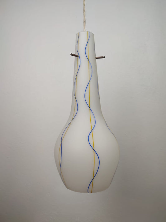 Candeeiro Pendente estilo Stilnovo em Vidro de Murano – Anos 1960/1970