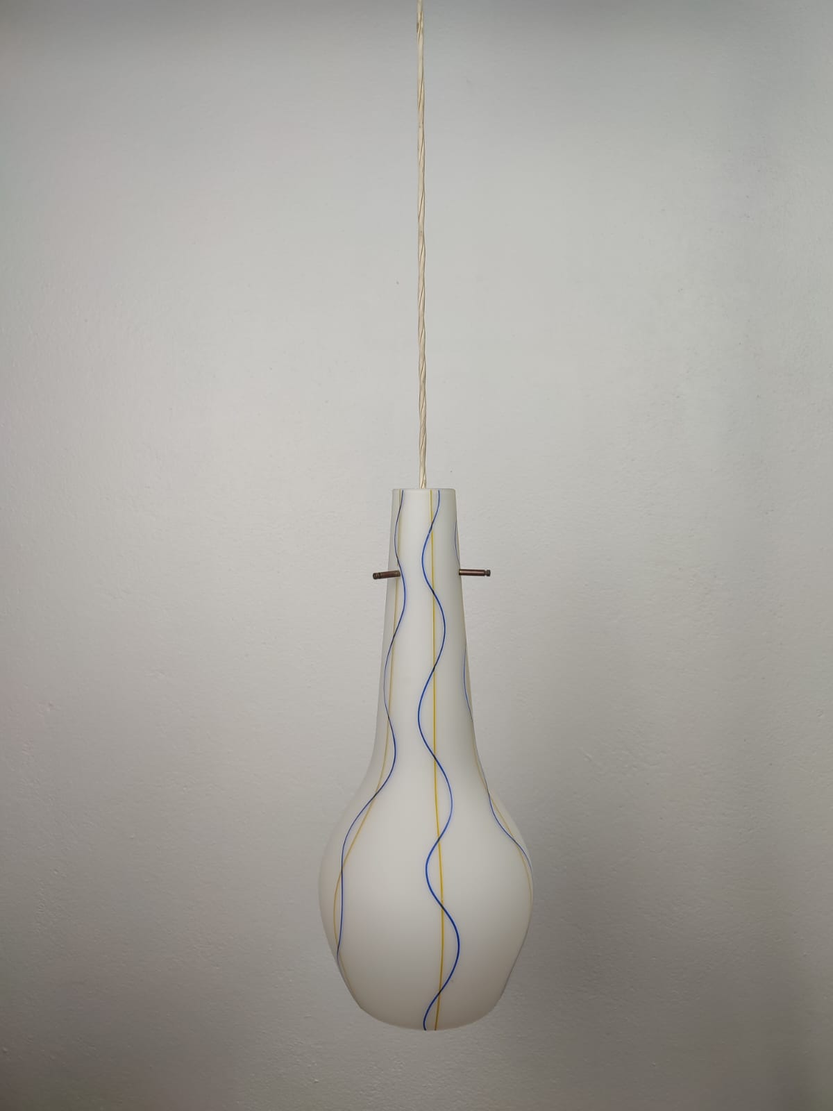 Candeeiro Pendente estilo Stilnovo em Vidro de Murano – Anos 1960/1970