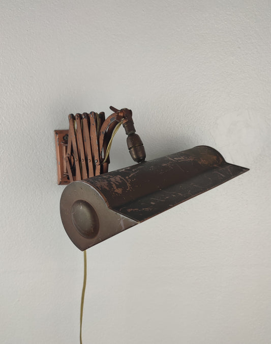 Candeeiro de Parede Industrial "Scissor" (Anos 40/50)