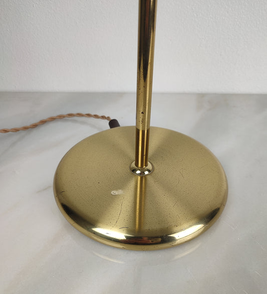 Candeeiro de leitura, estilo banqueiro em latão polido. Anos 70