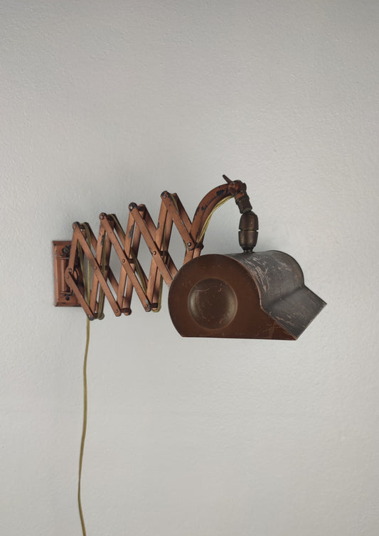 Candeeiro de Parede Industrial "Scissor" (Anos 40/50)